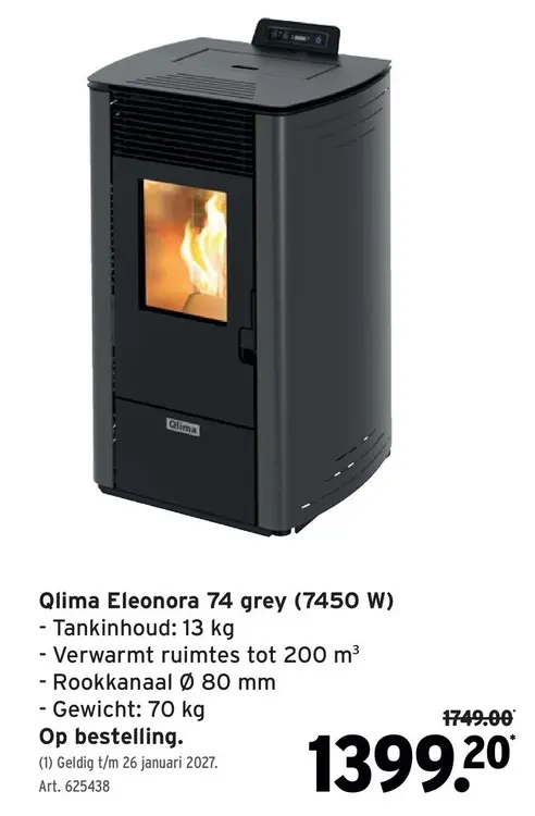 Promotie: Qlima Eleonora 74 grey