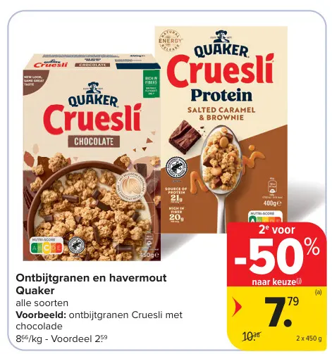 Promotie: Ontbijtgranen en havermout Cruesli
