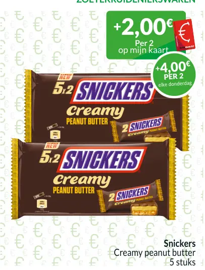 Promotie: Snickers Creamy peanut butter
