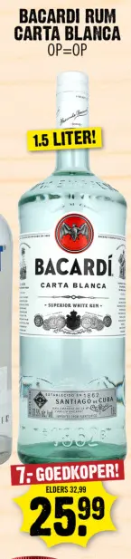 Aanbieding: Bacardi rum carta blanca