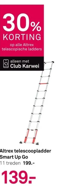 Aanbieding: Telescoopladder Smart Up Go