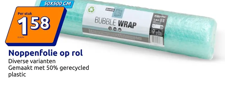 Promotie: Noppenfolie op rol