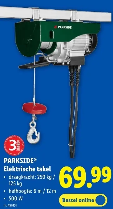 Promotie: Elektrische takel