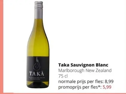 Promotie: Taka Sauvignon Blanc Marlborough New Zealand