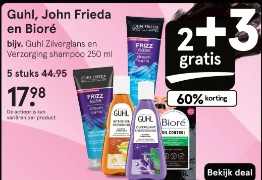 Aanbieding: Guhl, John Frieda en Bioré