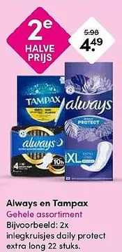 Aanbieding: Always en Tampax