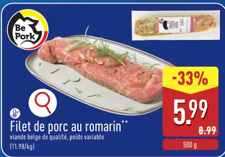Offre: Filet de porc au romarin