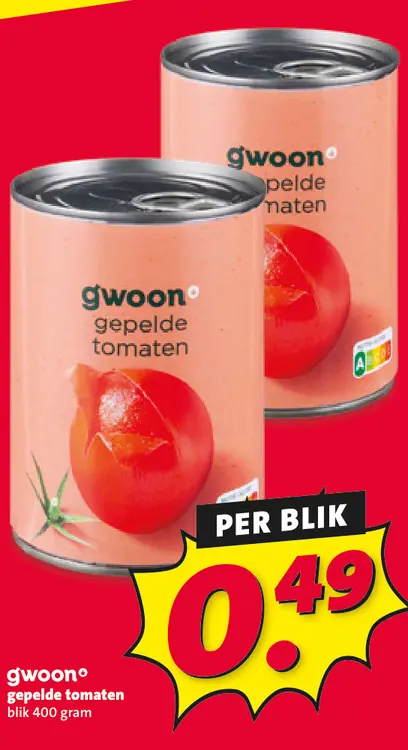 Aanbieding: Gepelde tomaten