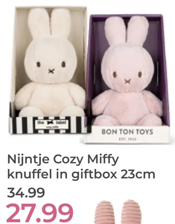 Aanbieding: Bon Ton Toys Nijntje Cozy Miffy knuffel in giftbox