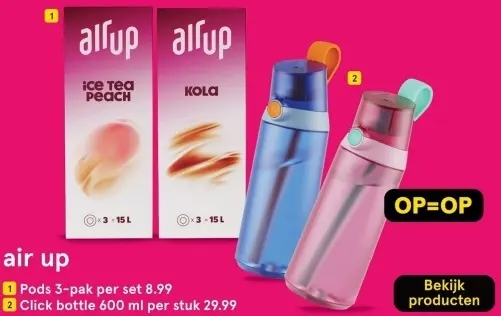 Aanbieding: AirUp Pods 3-pak of Click bottle 600 ml