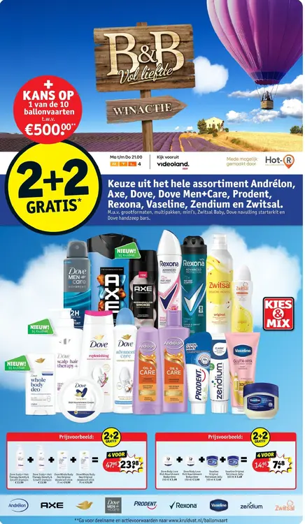 Aanbieding: Andrélon, Axe, Dove, Dove Men+Care, Prodent, Rexona, Vaseline, Zendium en Zwitsal