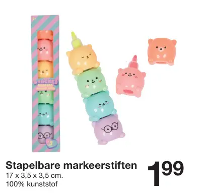 Aanbieding: Stapelbare markeerstiften