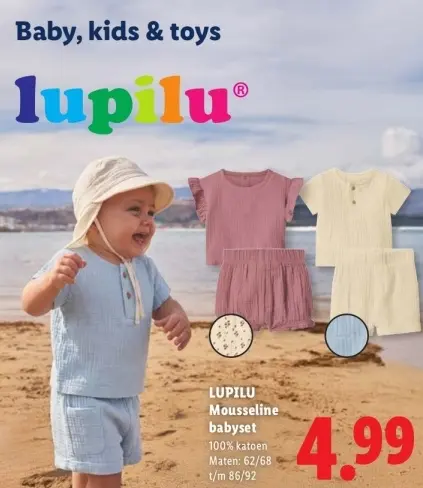 Aanbieding: Mousseline babyset