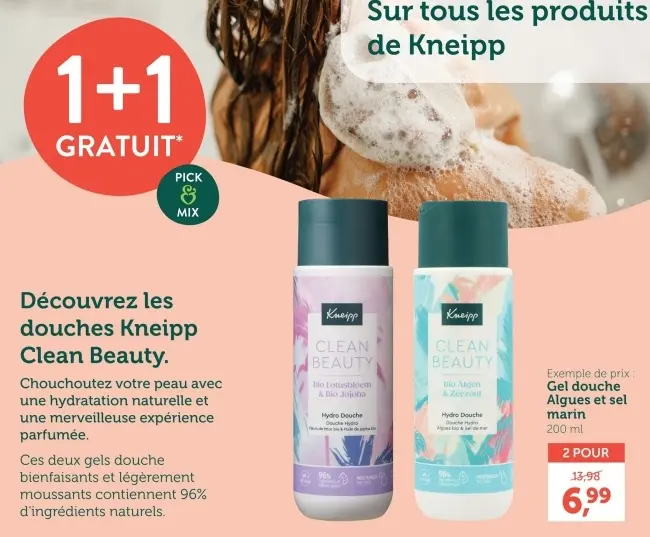 Offre: Gel douche Algues et sel marin