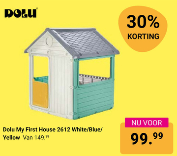 Aanbieding: Speelhuis Dolu My First House White/Blue/Yellow