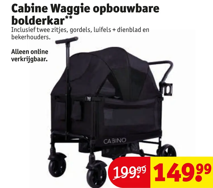 Aanbieding: Cabine Waggie opbouwbare bolderkar