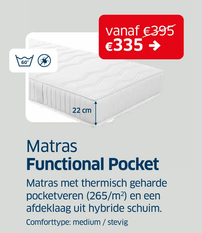 Promotie: Matras Functional Pocket