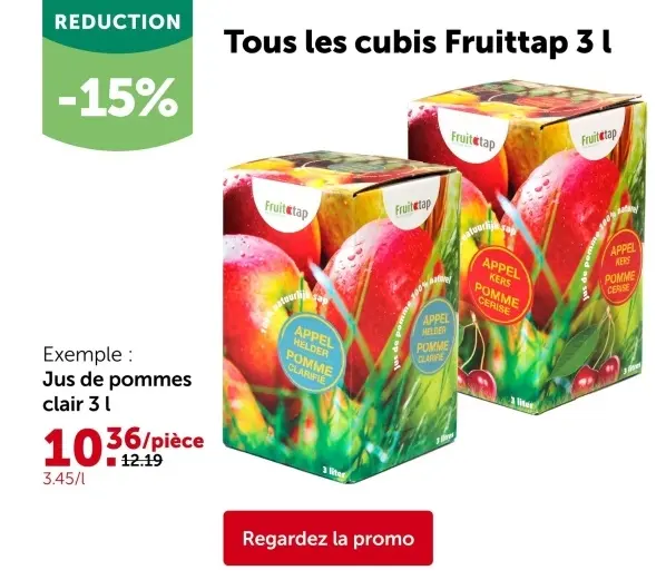Offre: Jus de pommes clair