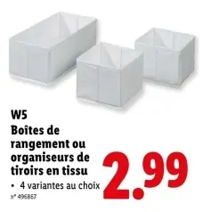 Offre: Boîtes de rangement ou organiseurs de tiroirs