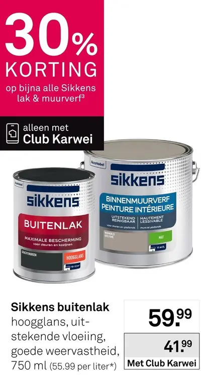 Aanbieding: Alle Sikkens lak & muurverf