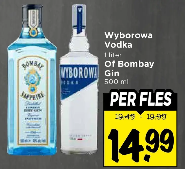 Wyborowa Vodka Of Bombay Gin