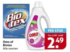 Aanbieding: Omo of Biotex