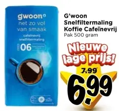 Aanbieding: Snelfiltermaling Koffie Cafeïnevrij