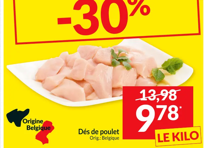 Offre: Dés de poulet