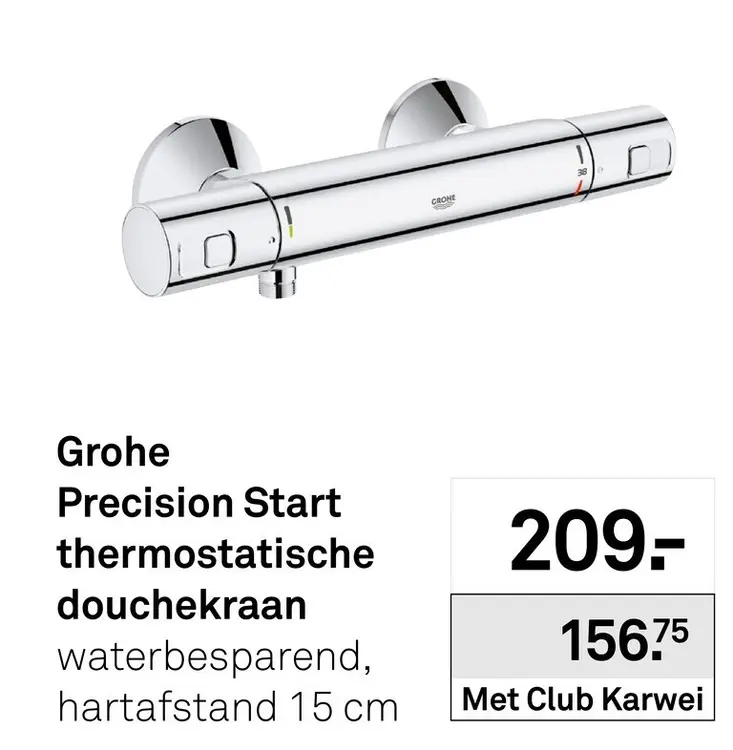 Aanbieding: Grohe Precision Start thermostatische douchek