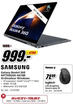 Offre: Galaxy Book4 360