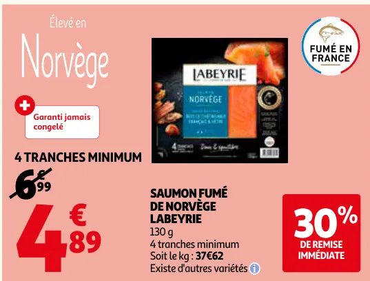 Offre: Saumon fumé de norvège