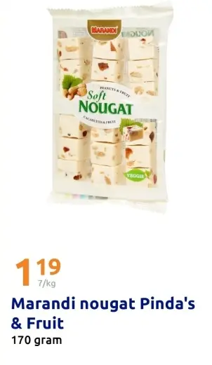 Promotie: nougat Pinda's & Fruit