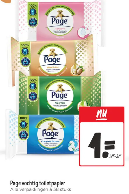 Aanbieding: Page vochtig toiletpapier