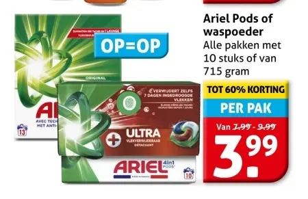 Aanbieding: Ariel Pods of waspoeder