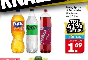 Aanbieding: Fanta, Sprite of Fernandes