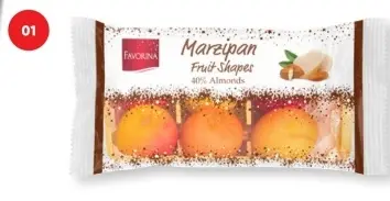 Aanbieding: Marsepeinen vruchten met 40% amandelen