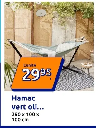 Offre: Hamac vert olive