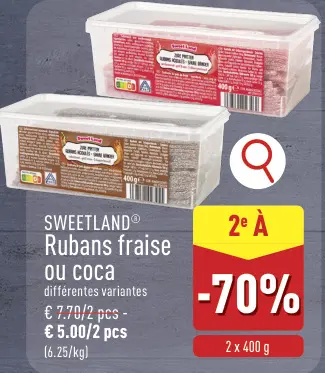 Offre: Rubans fraise ou coca