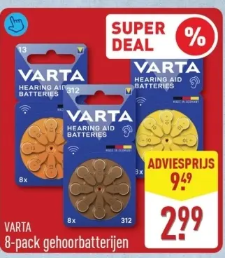 Aanbieding: 8-pack gehoorbatterijen