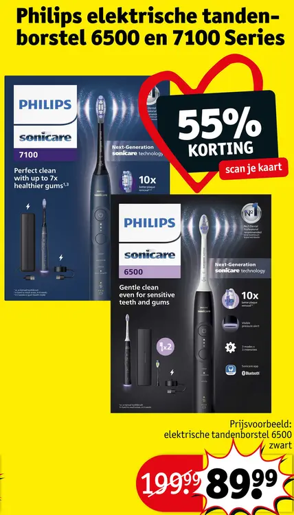 Aanbieding: Elektrische tandenborstel 6500 en 710