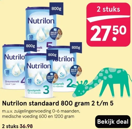 Aanbieding: Nutrilon standaard 800 gram 2 t/m 5