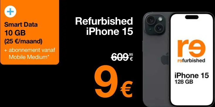 Promotie: Refurbished iPhone 15
