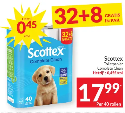 Promotie: Toiletpapier Complete Clean