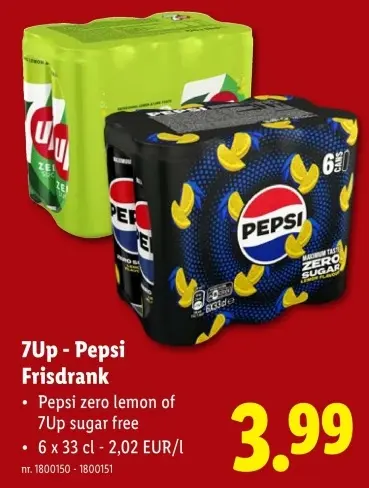Promotie: 7Up - Pepsi Frisdrank