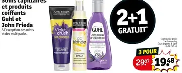 Offre: Soins capillaires et produits coiffants Guhl et John Frieda