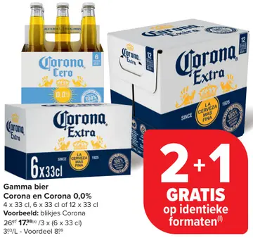 Aanbieding: Gamma bier Corona en Corona 0,0%