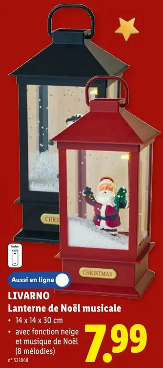 Offre: Lanterne de Noël musicale