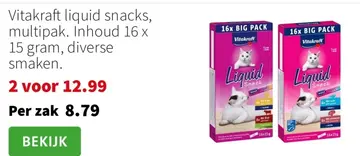 Aanbieding: Vitakraft liquid snacks, multipak
