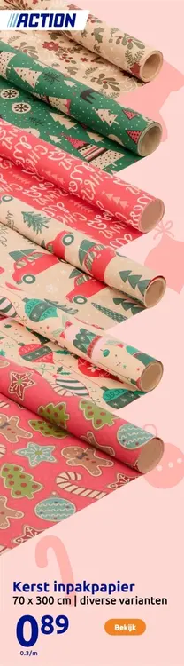 Aanbieding: Kerst inpakpapier