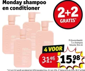 Promotie: Monday shampoo en conditioner